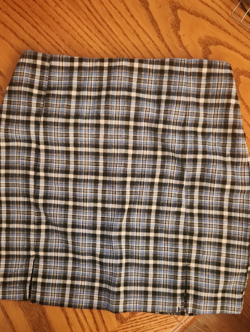 Plaid Blue and Black Mini Skirt
